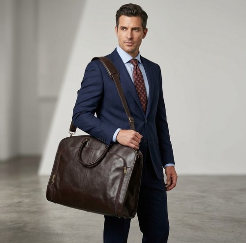 Borsa porta tuta vera pelle - tuta,